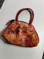 Pure Leather purse bag Handmade Figure Motif (boat) - Image 2