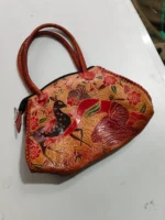 Pure Leather purse bag Handmade Figure Motif (boat) - Image 3