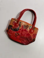 Pure Leather purse bag Handmade Figure Motif - Image 2