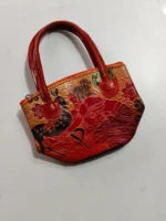 Pure Leather purse bag Handmade Figure Motif - Image 3