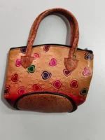 Pure Leather purse bag Handmade - There is a design of love. - Image 2