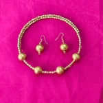 Dokra Brass Balls Necklace Set with Matching Earrings
