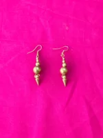 Brass Metal Balls Earrings for womens - Image 2
