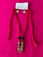 Dokra Brass Tribal Doll Motif Necklace Set - Image 5