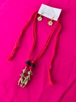 Dokra Brass Tribal Doll Motif Necklace Set - Image 2