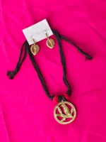 Handcrafted Bird Motif Dokra Brass Necklace Set - Image 3