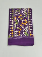 Handcrafted Kantha Stitch Blouse Piece – Purple