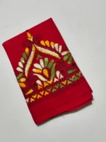 Hand work Kantha Stitch Blouse Piece Red for Ladies - Image 3