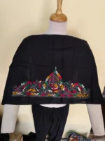 Cotton kantha Stitch Blouse Piece black