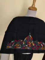 Cotton kantha Stitch Blouse Piece black - Image 4