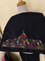 Cotton kantha Stitch Blouse Piece black - Image 3