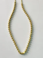 Handcrafted Dokra Brass Gold Beads & Metal Chain Necklace - Image 6