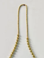 Handcrafted Dokra Brass Gold Beads & Metal Chain Necklace - Image 5