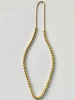 Handcrafted Dokra Brass Gold Beads & Metal Chain Necklace - Image 4