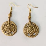 Handcrafted Dokra Brass Earring Fish Motif Design