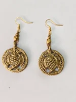 Handcrafted Dokra Brass Earring Fish Motif Design