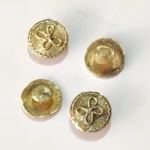 Handcast Dokra Brass Buttons for Kurta and Jacket – Spiral Motif