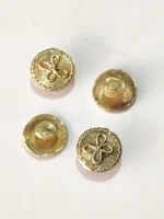 Handcast Dokra Brass Buttons for Kurta and Jacket – Spiral Motif
