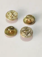 Handcast Dokra Brass Buttons for Kurta and Jacket – Spiral Motif - Image 2