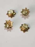 Handcast Brass Sunflower Buttons  – Set of 4 for Jacket  and Kurta - Image 4