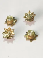 Handcast Brass Sunflower Buttons  – Set of 4 for Jacket  and Kurta - Image 3
