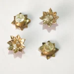 Handcast Brass Sunflower Buttons  – Set of 4 for Jacket  and Kurta