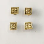 Handcast Dokra Brass Buttons for Kurta and Jacket – Square design