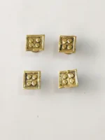Handcast Dokra Brass Buttons for Kurta and Jacket – Square design