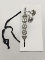 Oxidised Necklace jewellery adjustable Chain  - With Matching Earrings