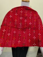 kantha stitch all over blouse piece (colour Red )