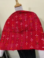 kantha stitch all over blouse piece (colour Red ) - Image 2