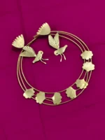 Handcrafted Brass Necklace Set With Earring - Image 3