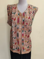Cotton Kantha Stitch Sleeveless Jacket for Men and Women use - Image 3