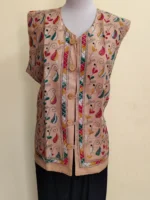 Cotton Kantha Stitch Sleeveless Jacket for Men and Women use