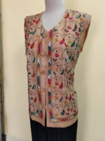 Cotton Kantha Stitch Sleeveless Jacket for Men and Women use - Image 5