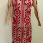 Women’s Woollen Kurti with Traditional Floral & Stripe Motif – Winter Wear