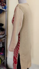 Women’s Woollen Kurti with Traditional Floral & Stripe Motif – Winter Wear - Image 5