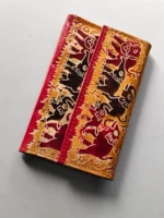 Leather Purse (yellow) Elephant design - Image 2