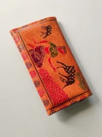 Handicraft Leather Purse sculpture Printed
