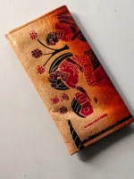 Handicraft Leather Purse Figure motif red maroon color - Image 2