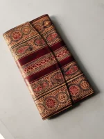 Handicraft Leather Purse - Maroon color jewelry design - Image 4