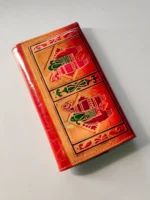 Handicraft Leather Purse Figure motif red Green - Image 4