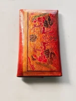 Leather Purse Village motif design for women - Image 5