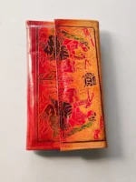 Leather Purse Village motif design for women - Image 3