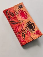 Handmade Leather Wallet & purse - Lotus flower design