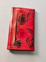 Handmade Leather Wallet & purse - Lotus flower design - Image 3