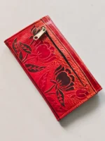 Handmade Leather Wallet & purse - Lotus flower design - Image 4