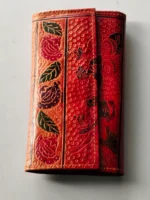 Leather Purse The tribal people are playing drums and dancing - Image 3