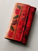 Leather Purse The tribal people are playing drums and dancing - Image 4