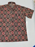 Cotton printed Men Half sleeve shirts (black) - Image 2
